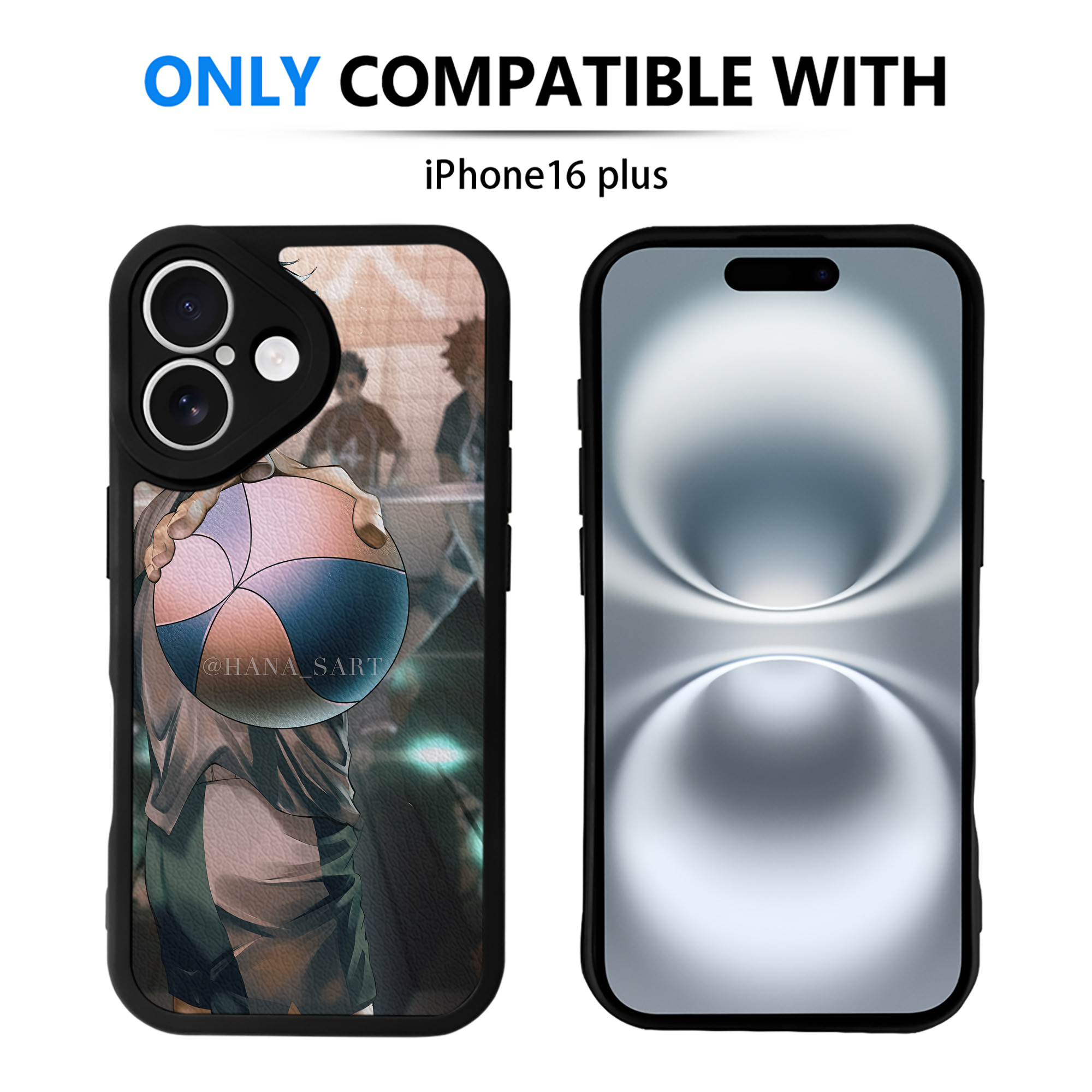 （画像用） ハイキュー!! Haikyu!! 【iPhone 16シリーズ対応】シリコンスマホケース（レザー調） 材質：シリコン